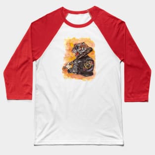 Cool daring brutal tiger print made in graphics and watercolor Baseball T-Shirt